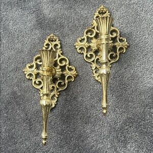 Elegant Gold Wall Sconce Set